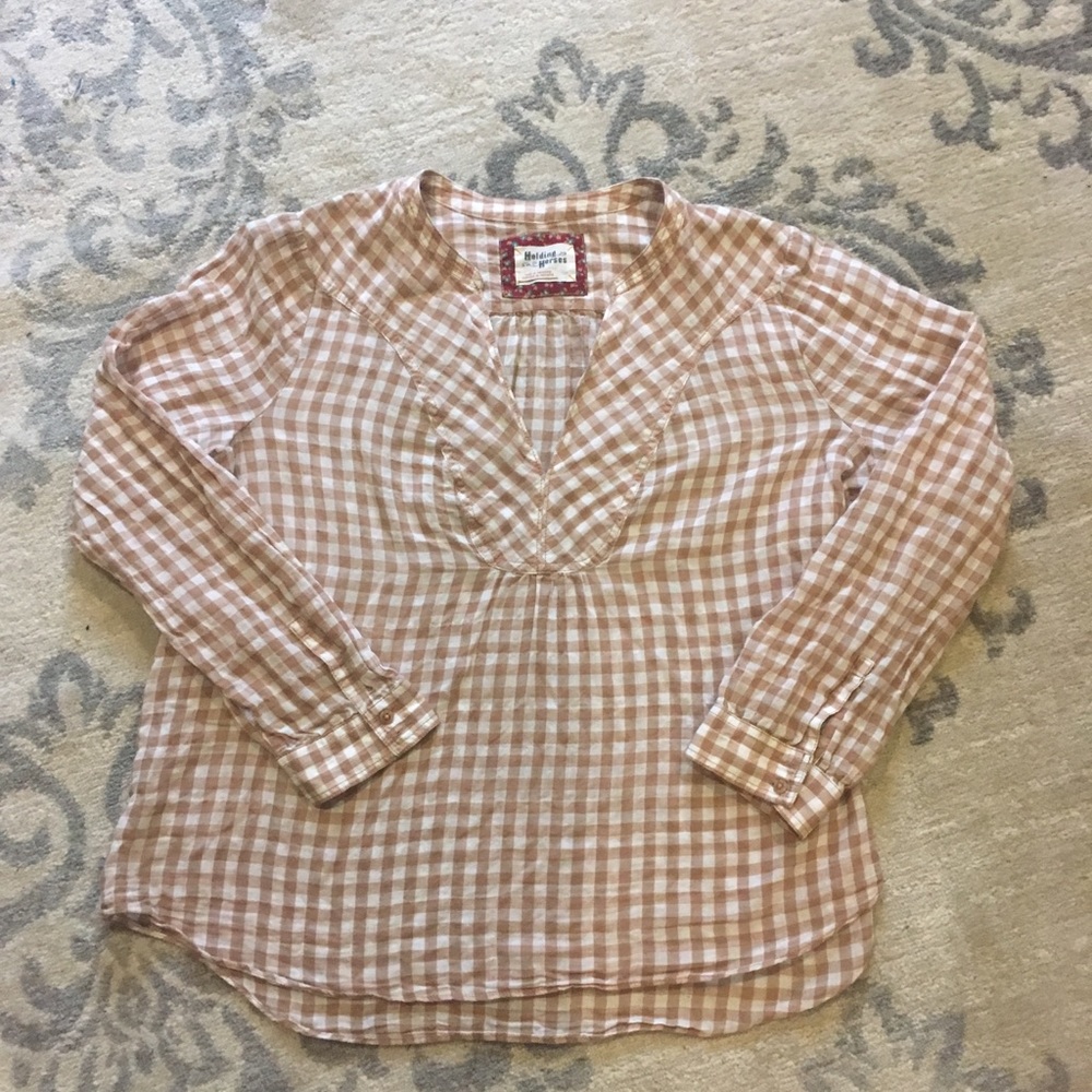 Anthropologie Holding Horses Plaid Shirt